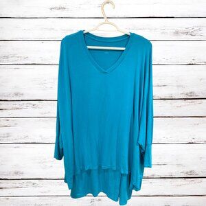 Soft Surroundings Indeevar Tunic Blue Jay Size 2X